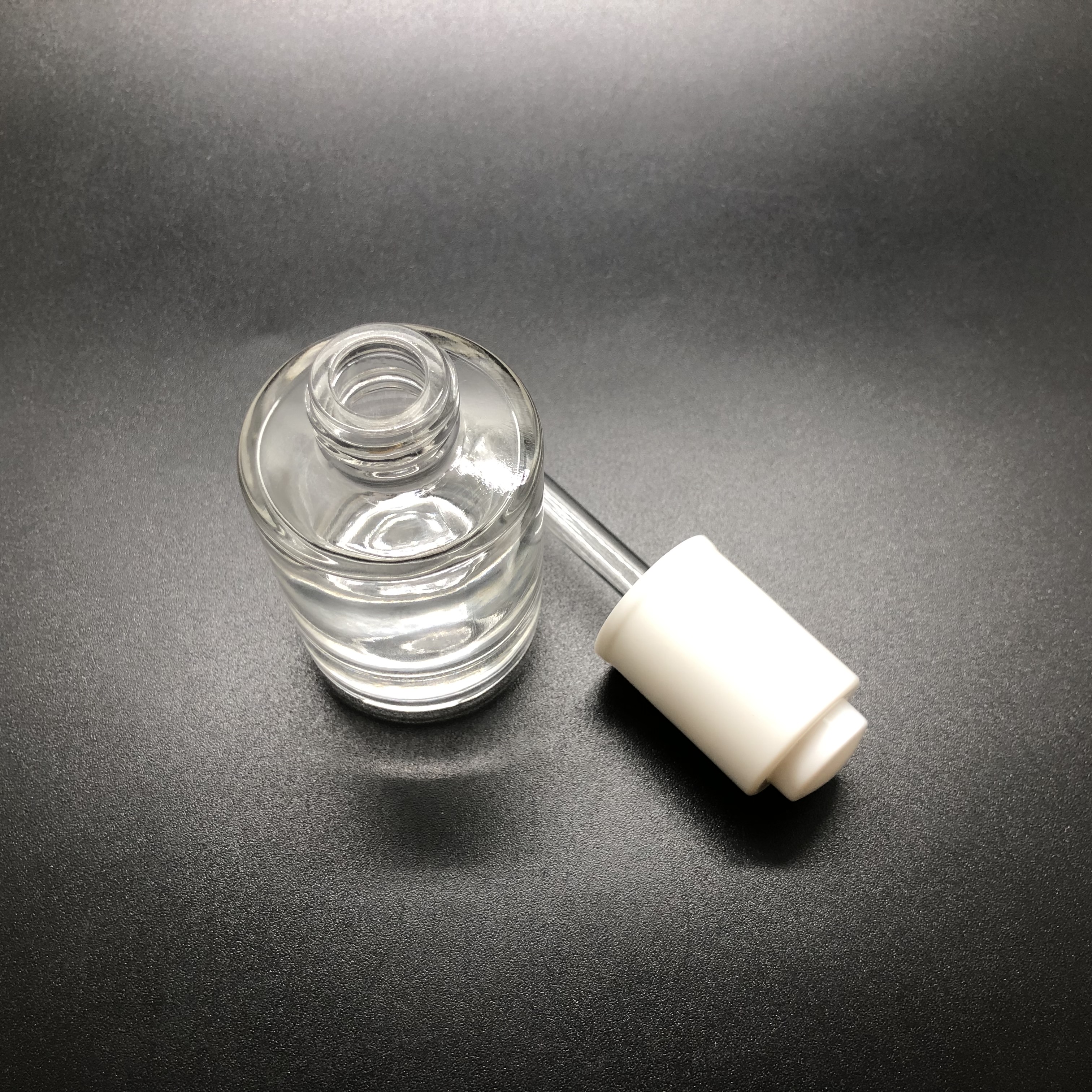 30ml 1oz Glass Dropper Round Essential Oil Bottle Cosmetics Containers Face Oil Bottle Push Button Dropper