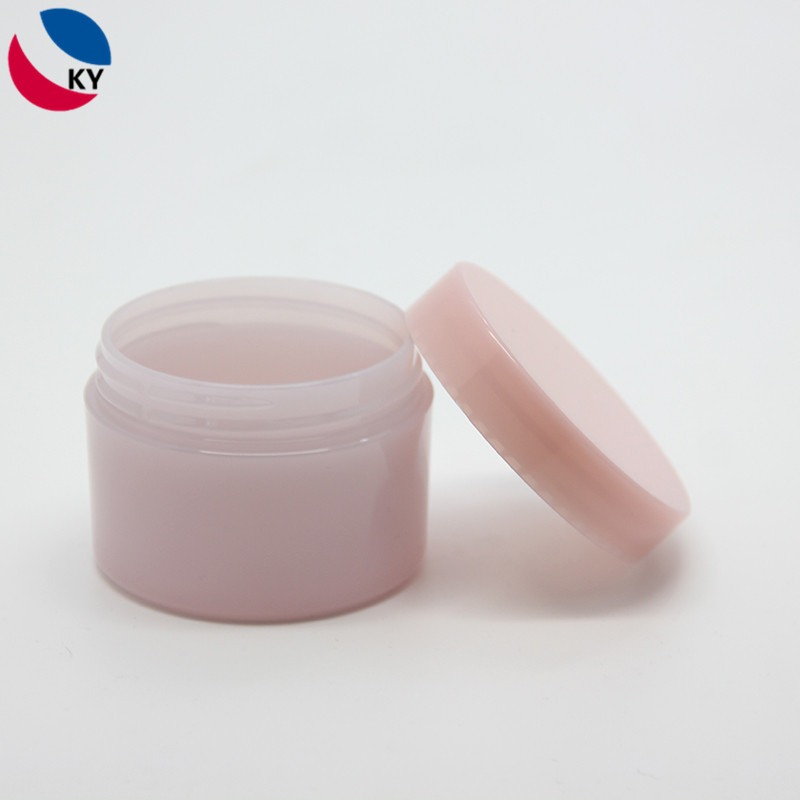50g Custom Pink Color Round Shincare Face Cream Pet Plastic Jar Cream Container