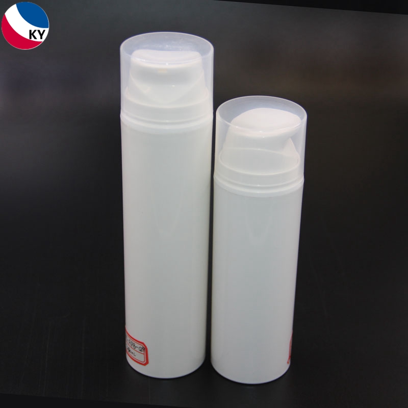 100ml 120ml Cosmetic Packaging PP Plastic White Custom Color Cosmetic Airless Pump Bottle 