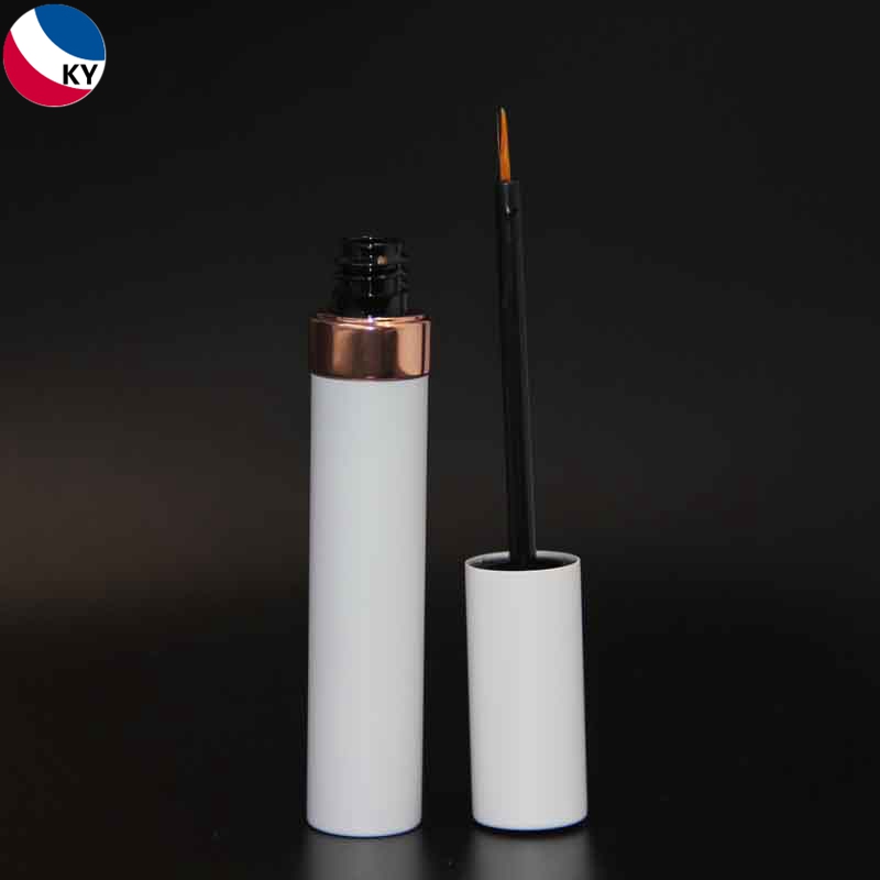 10ml Matte White Aluminium Eyeliner Mascara Empty Round Container 10ml Cosmetic Conntainer Eyeliner Bottle Tube