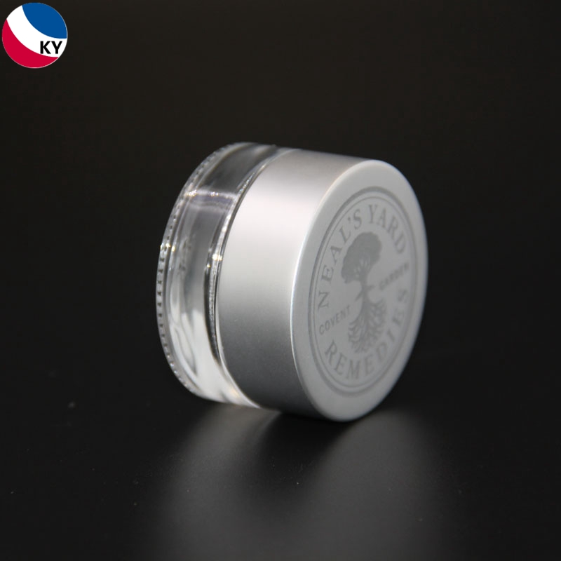Small Frosted Cosmetic Eye Cream Lip Balm 7ml 5ml 5g Glass Jars with Matte Silver Metal Aluminum Lid