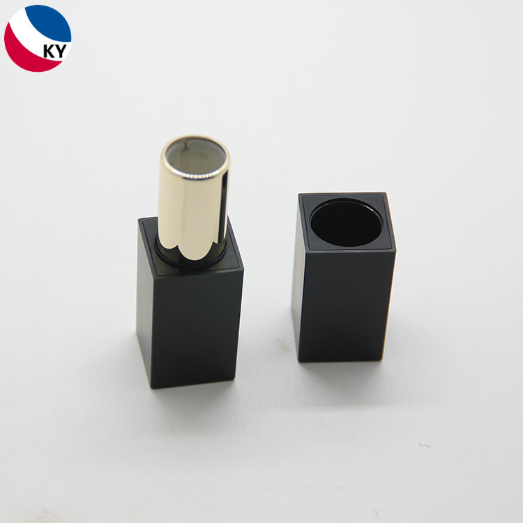3.5g Red Blue Custom Color Square Metal Aluminium Lipstick Tube Container Lip Balm Tube with Magnet