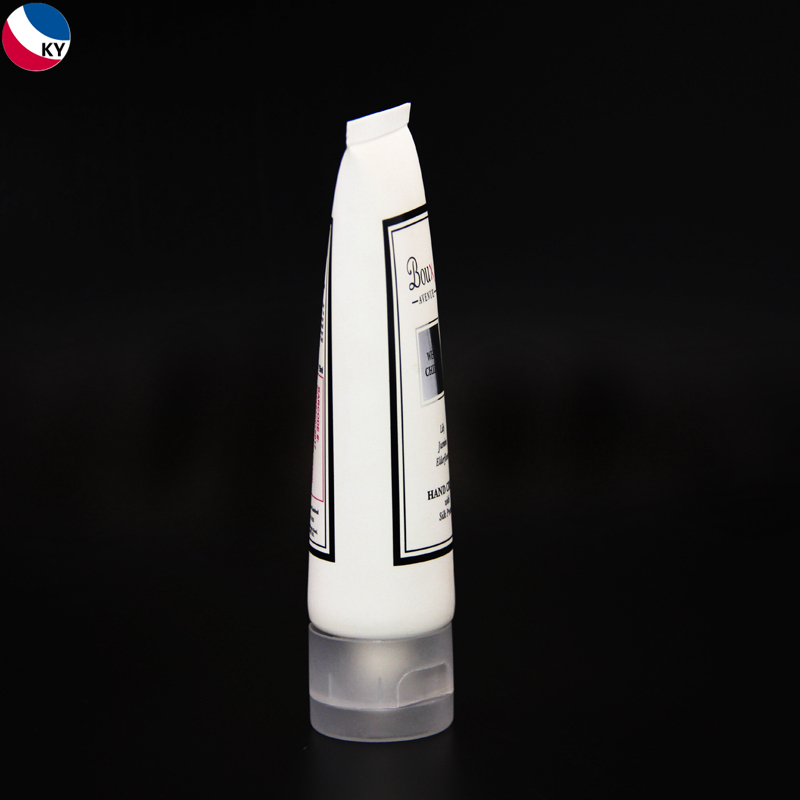 2oz White Custom Color Face Cream Skincare Cosmetic Soft Tube Plastic Tube Container with Clear Flip Cap