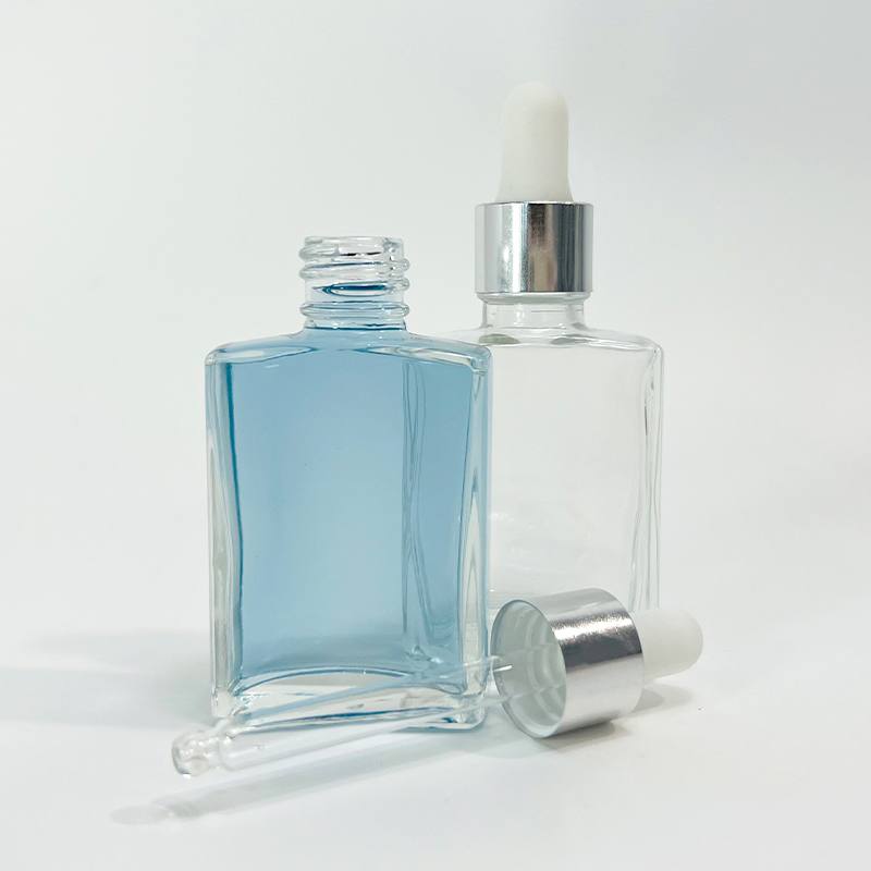 High Quality Transparent 30ml Empty Cylinder Glass Essential Oil Dropper Bottle Serum Bottle Skin Care Packaging