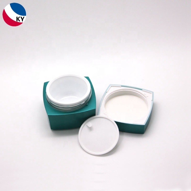 50g 30ml Acrylic Face Cream Frosted Green Custom Color Plastic Pump Bottle Plastic Face Cream Jar For Cosmetic Container