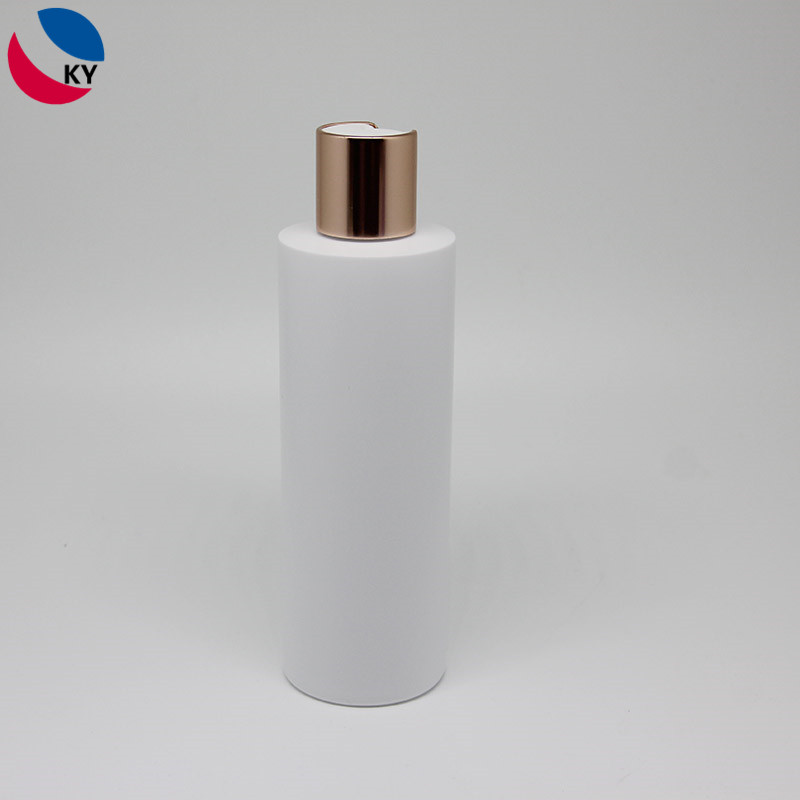 200ml White PET Plastic Pump Bottle Body Care Cream Bottle Container Liquid Lotion Bottle with Aluminium Press Cap