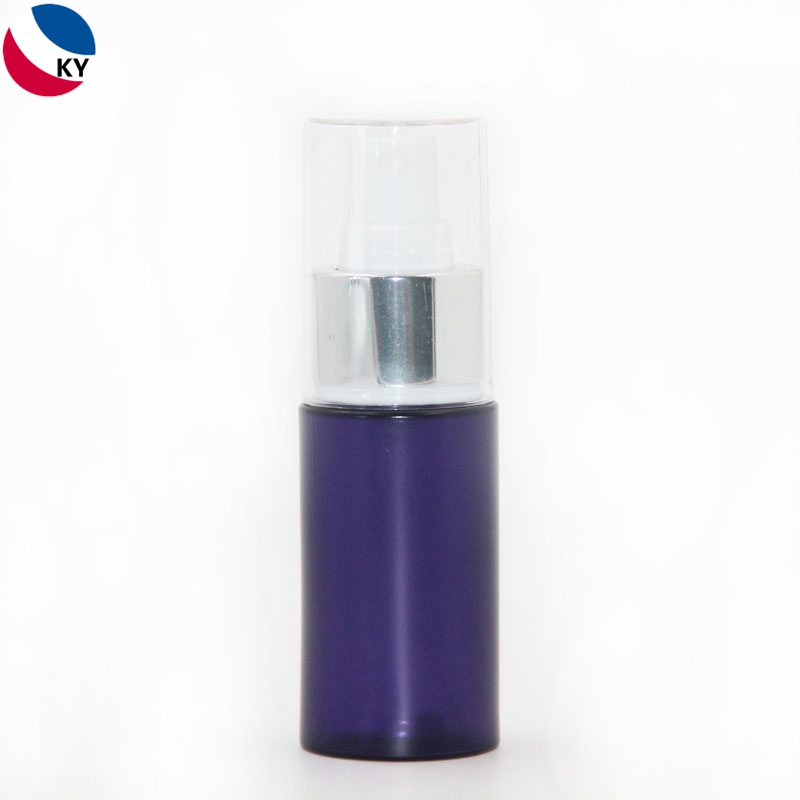 30ml Round Shape PET Blue Transparent Plastic Mist Spray Bottle Cosmetic Lotion Bottle Packaging Travel Bottle Sets