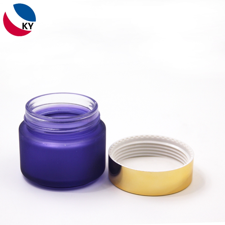 3oz 4oz 100g Body Scrub Jars Matte Purple Custom Color 50g 100g Face Cream Frosted Glass Jar Glass Jar with Lid