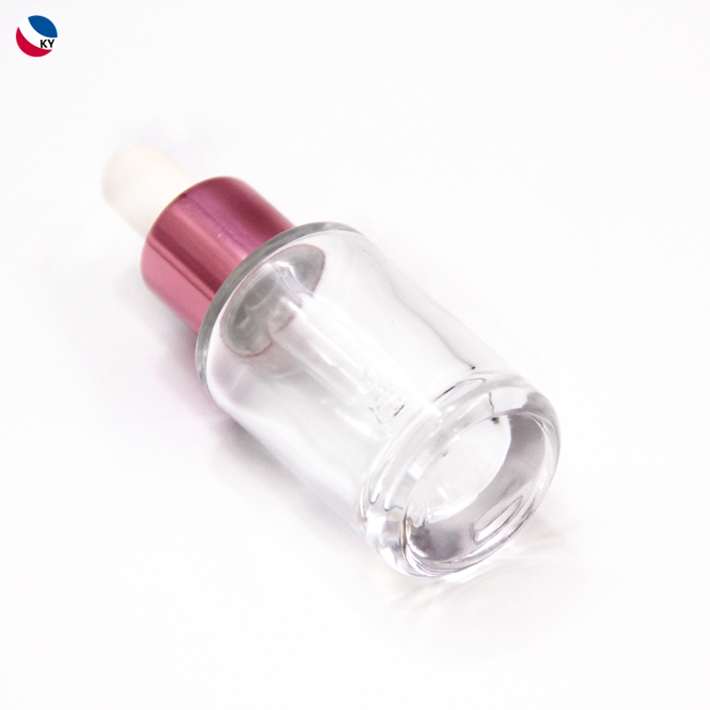 Essential Oil Design Custom Round 15ml 20ml 30 Ml Gold Round Glass Dropper Bottle