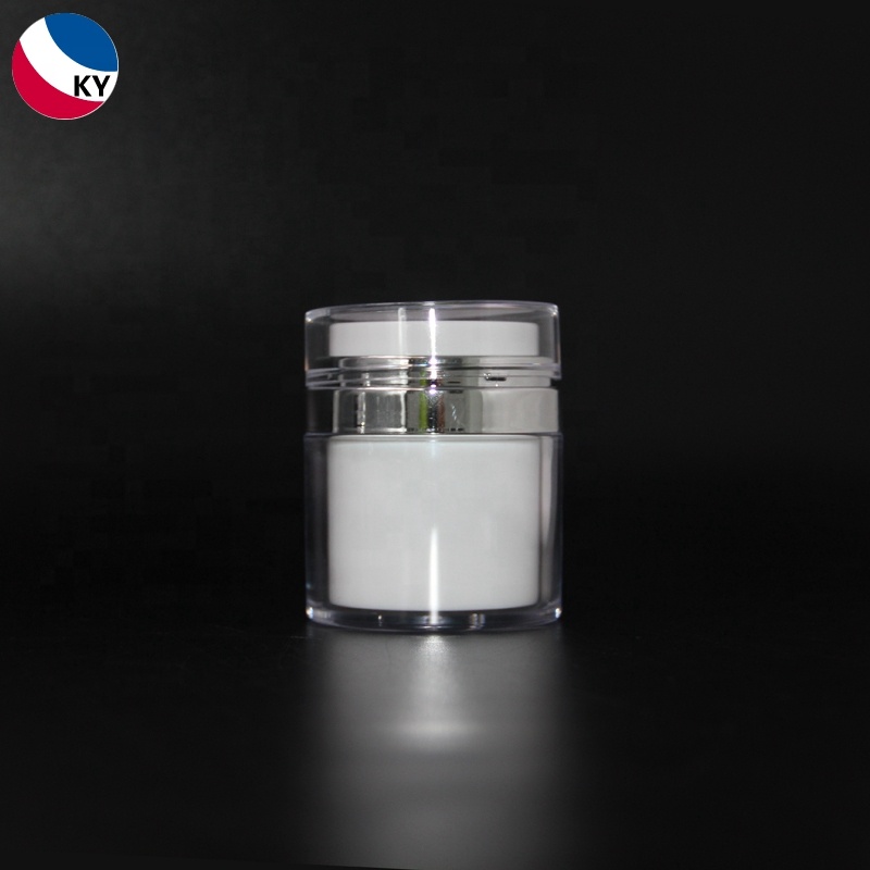 30g 50g Custom White Color Round Shincare Face Cream Acrylic Plastic Jar Cream Container