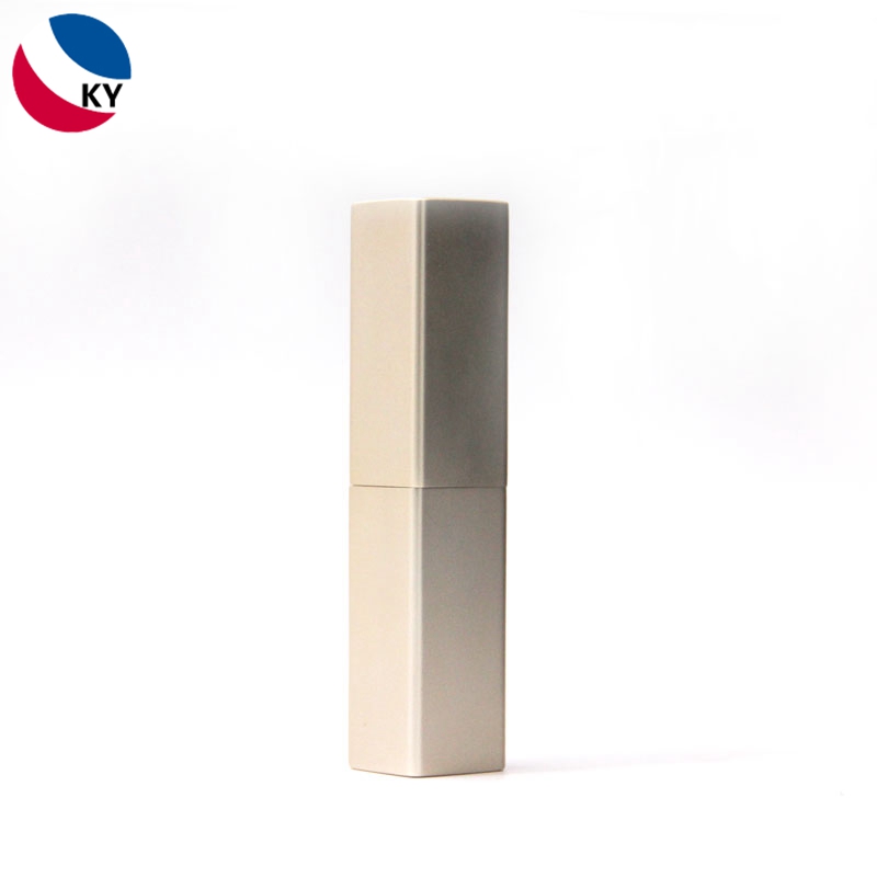 Luxury 3.5g Empty Gloss Gold Colored Aluminium Square Lip Balm Container for Lipstick Tube Container